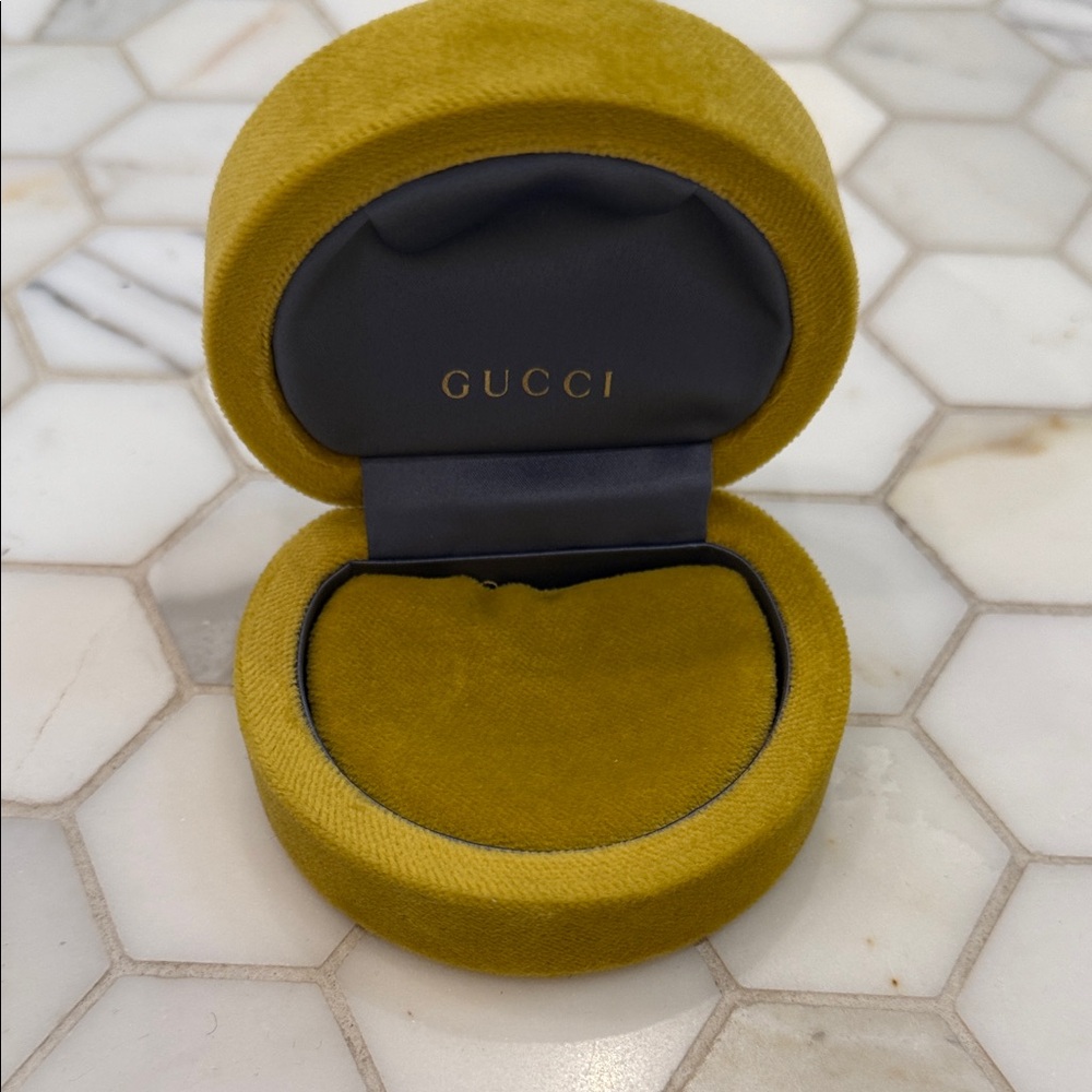 Gucci Mustard Velvet Jewelry Box